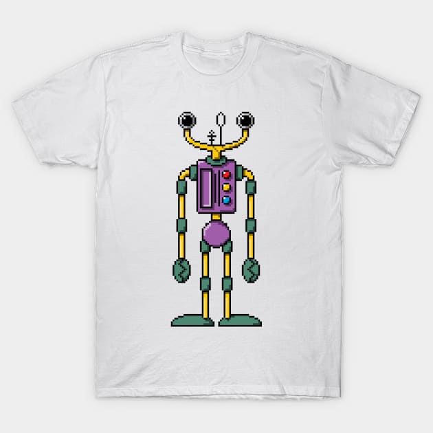 Pixel Robot 030 T-Shirt by Vampireslug